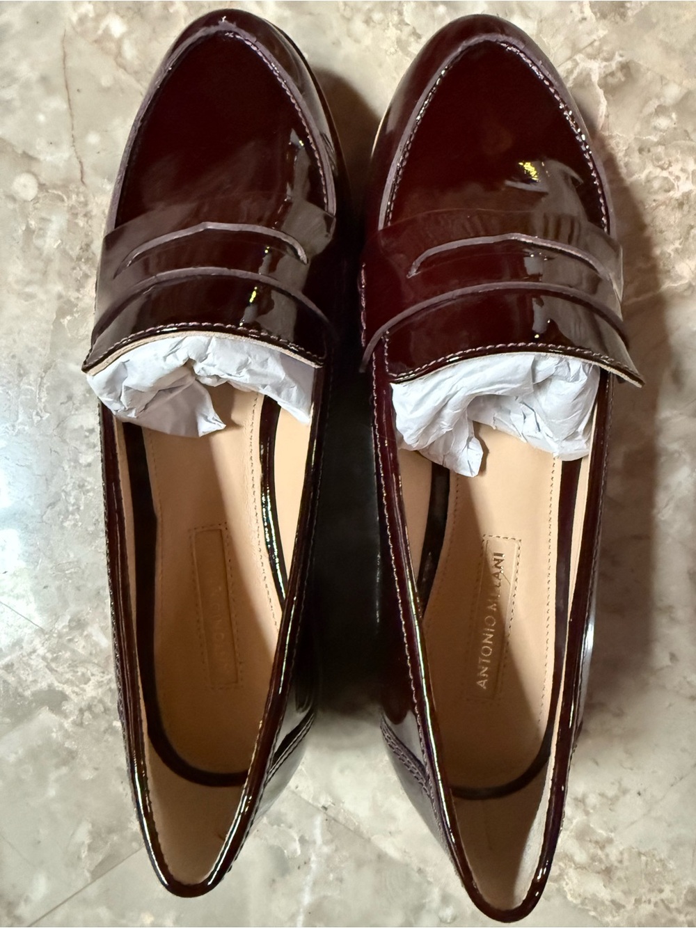 ANTONIO MELANI Bradlie Oxblood Penny Loafers size 9M